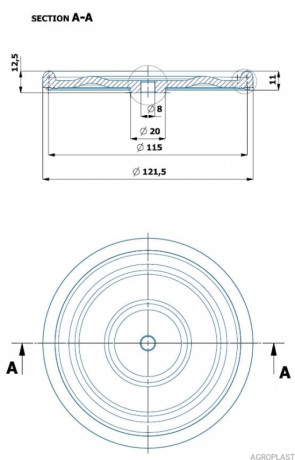 Нагнітальна мембрана насоса P-100, P-145/AP20MT