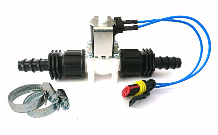 Електромагнітний клапан (нормально відкритий) 12VDC white