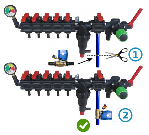 Електричний кран-дозатор CR01 DN15 = 1/2" DN25 = 1"