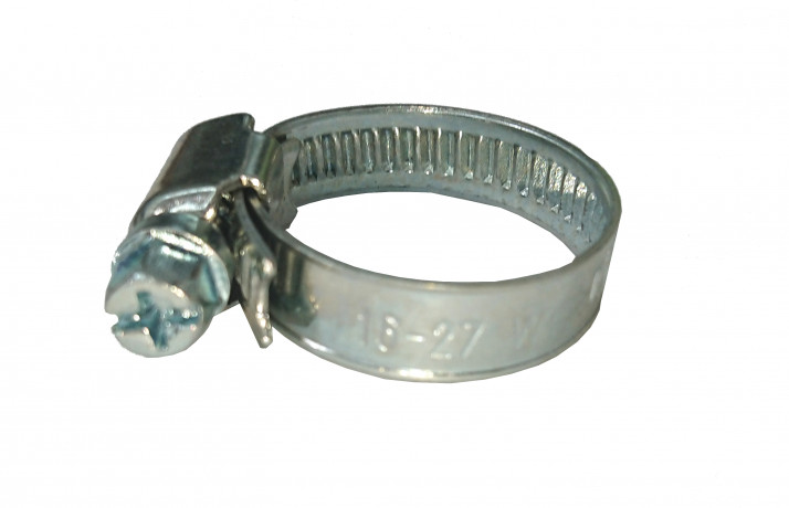 Хомут нержавіючий черв'ячний 16-27 мм (W1)