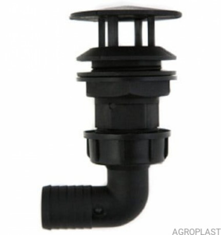 Патрубок всмоктувальний з коліном ø25